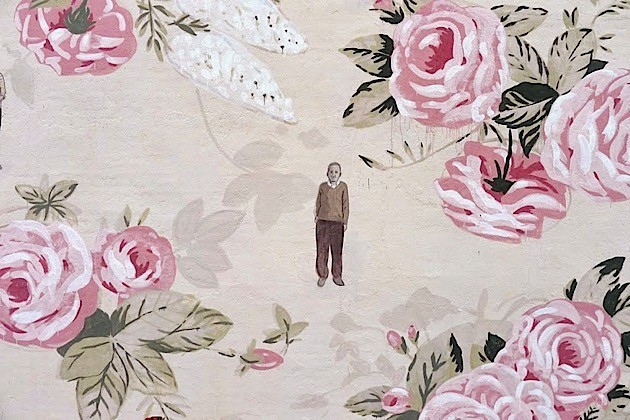 Hauswand Malerei - Tapete